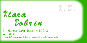 klara dobrin business card